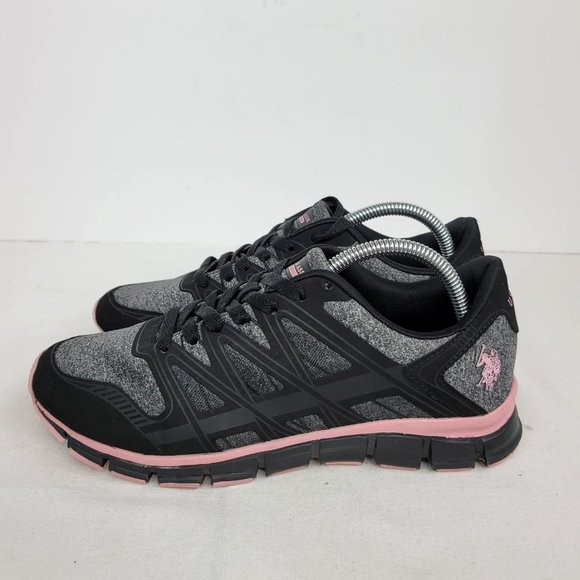 U.S. Polo Association Women's Running Shoes Black Pink US Size 8.5 - Picture 2 of 8